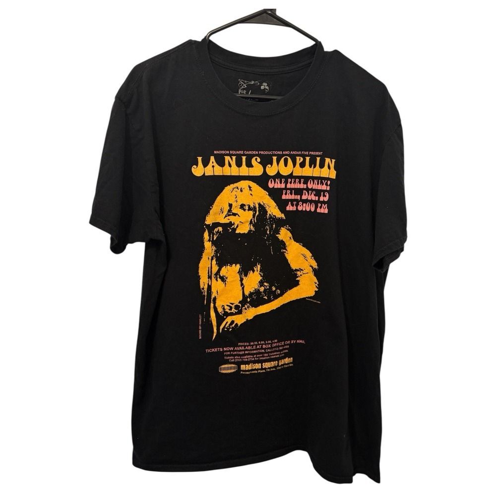Janis Joplin Shirt Mens Small Madison Square Garden Reprint Rock Tee